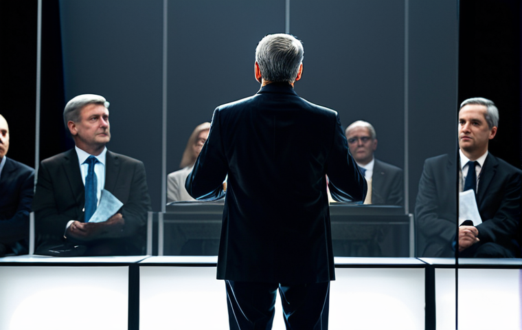 출처 정보의 편향성 분석 - **Image Prompt 1: Deceptive Authority and Hidden Motives**
A highly detailed, realistic photogra...