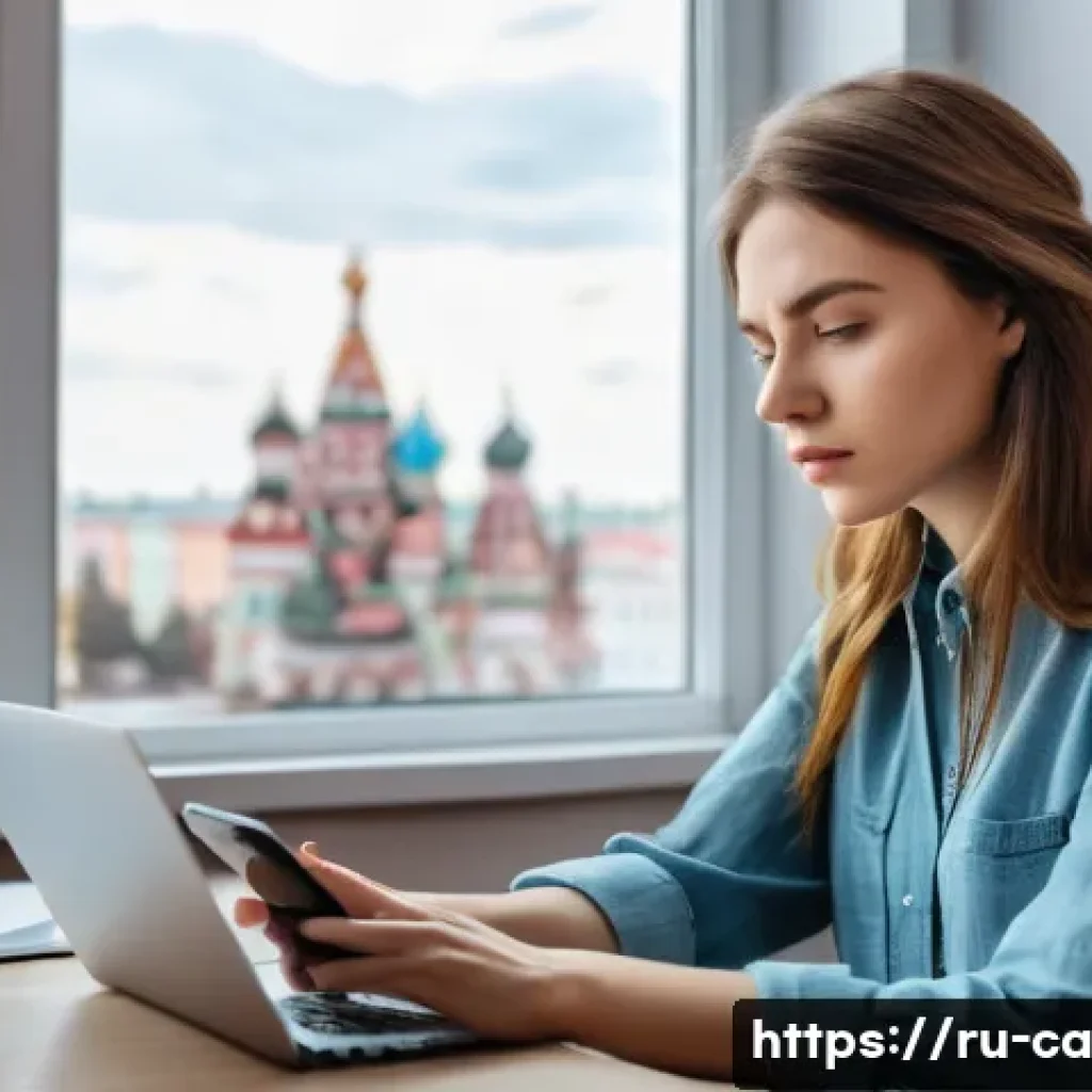 출처 비판적 분석과 정보의 활용 - **Image Prompt: Digital Overload in a Modern Russian Apartment**
A young adult, perhaps a woman ...