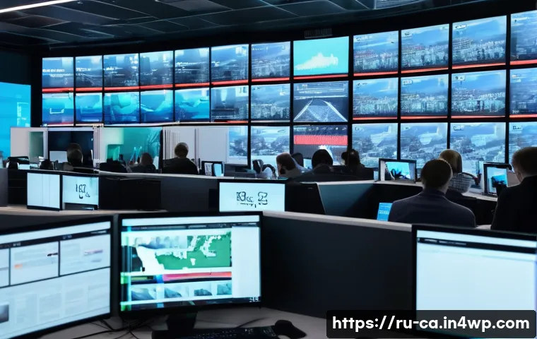 출처 분석의 공적 신뢰성과 개인적 신뢰성 - A modern digital newsroom scene inside a high-tech media office in Moscow, featuring diverse journal...