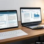 과학적 출처의 신뢰성 비판적 분석 - A detailed scientific research paper layout displayed on a modern desk, featuring sections titled In...
